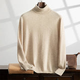 Thaddeus | Men's Cashmere Low Turtleneck Sweater
