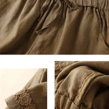 Lenora | Women's Shorts with Drawstring Waist and Lace Trim