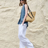 Juniper | Women Top With Linen Halter Neck