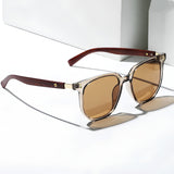 Sarah | | Women's Sunglasses with Wooden Arms and Square Frame