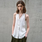 Juniper | Women Top With Linen Halter Neck