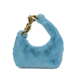 Ophelia | Women Bag with Faux Fur and Chain