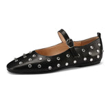 Evelyn | Women's Studded Mary Janes: Crystals &amp; Strap