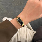Solenne | Women Wrist Watch with Rectangular Case and Bracelet