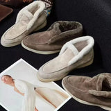 Lila | Women's Boots with Shearling Lining and Moc-Toe