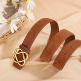Everlyn | Women Belt with Suede Material and Knot Buckle