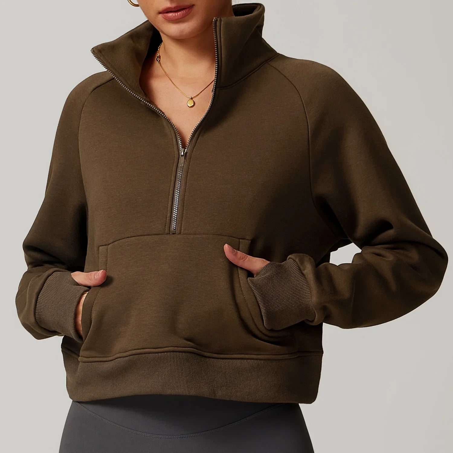 Taylor | Women's Half-Zip Fleece Hoodie for Workout and Training
