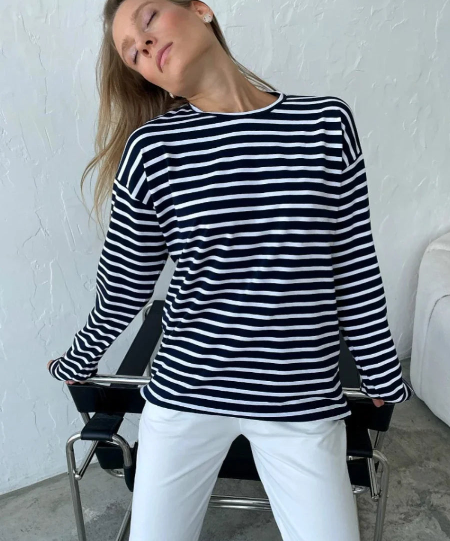 Marinière | Women Tee With Striped Pattern Design