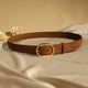 Montreux | Women Belt with Suede Material and Gold Buckle