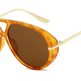 Natalie | Women's Aviator Sunglasses with Double Bridge and Metal Frame