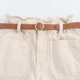 Talia | Women's Shorts with Belted Waist and Front Pockets