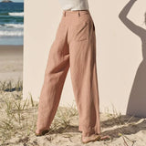Cordelia | Women's High Waist Linen Trousers