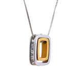 Ferelith | Women Necklace with Square Pendant and Zirconia Accents