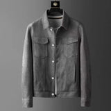 Vincent | Men Jacket with Structured Twill and Suede