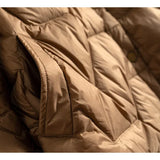 Natalie | Women's Chevron Quilted Duck Down Jacket with Snap Button Closure