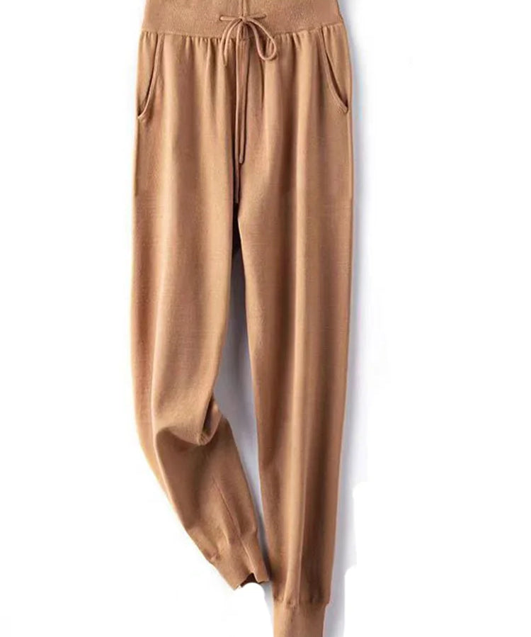 Giselle | Women's Wool Knit Pants with High Waist