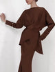 Elara | Women's Two Piece Satin Set Skirt