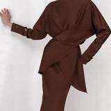 Elara | Women's Two Piece Satin Set Skirt