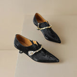 Ellen | Women Mid-Heels with Pointed Toe and Metallic-Accents