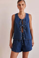 Avery | Women's Denim Two Piece Set Shorts