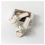 Orielle | Women’s Woven Slides with Interlaced Straps