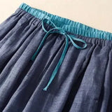 Éline | Women's Linen Tapered Pants with High Stretch Waist