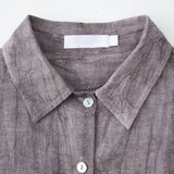 Lily | Women Shirt With Linen Pleated Texture