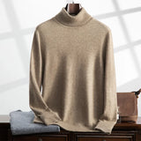 Thaddeus | Men's Cashmere Low Turtleneck Sweater