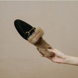 Freja | Women's Mules with Fur Lining and Orthopedic
