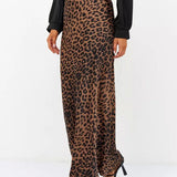 Harper | Women Skirt with Leopard-print and Midi-length