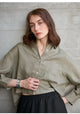 Skye | Women Shirt With Linen Cropped Fit