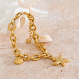 Marée | Women Bracelet with Starfish and Gold Plating