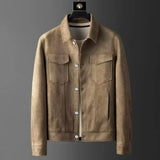 Vincent | Men Jacket with Structured Twill and Suede