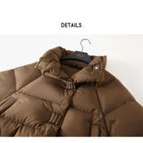 Veyra | Women's Quilted Cropped Jacket with High Neck and Bold Front Clasps