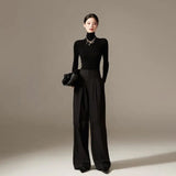 Firenze | Women's Wide Leg Trousers with Elastic Waist