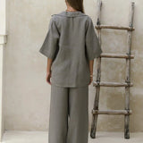 Wrenley | Women's Cotton Two Piece Set Pants