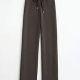 Nina | Women's Wool Knit Wide Leg Pants with High Waist