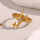 Astrale | Women Ring with Star Design and Gold Plating