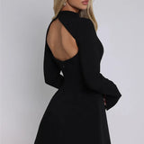 Elara | Women's Minimalist A-Line Midi Dress with Loose Fit Silhouette