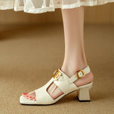 Isadora | Women's Sandal with Chain and Block Heel