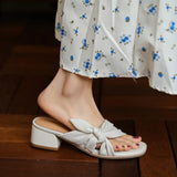 Corinne | Women's Slingback Sandals with Knot and Microfiber