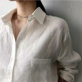 Noelle | Women Shirt With Linen Open Collar