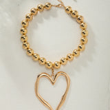 Amora | Women Necklace with Heart Charm and Gold Plating