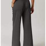 Ayla | Women's Straight Leg Running Pants with Elastic Waist