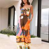 Montclair | Women's Printed Wide Leg Cami Jumpsuit