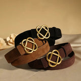 Everlyn | Women Belt with Suede Material and Knot Buckle