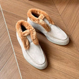 Lila | Women's Boots with Shearling Lining and Moc-Toe