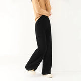 Viviana | Women's Merino Wool Wide Leg Pants with Elastic Waist