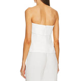 Amelia | Women’s Linen Strapless Tube Crop Top