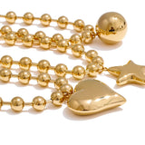Liré | Women Necklace with Star Pendant and Gold Beads